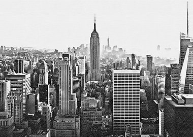 New York sketch cityscape