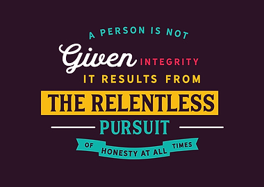 honesty at all times