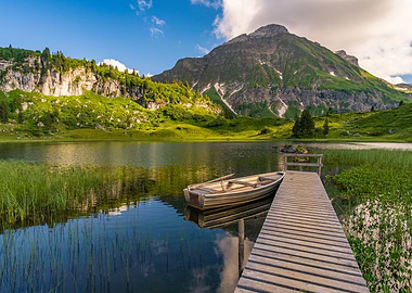 Mountain lake in the Alps