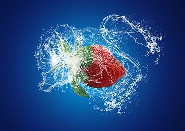 splash fruits strawberry