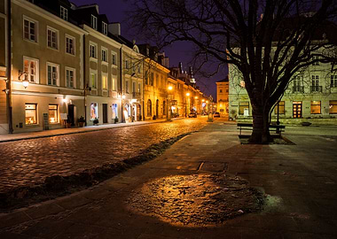 Warsaw City By Night