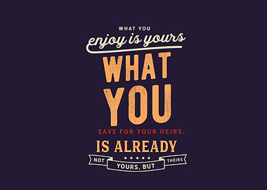 what you save for your