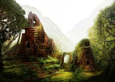 Fantasy ancient temples