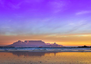 Table mountain at sunrise