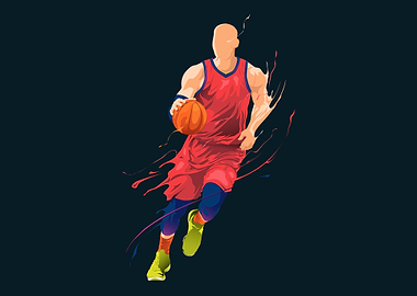 Basketball player splash