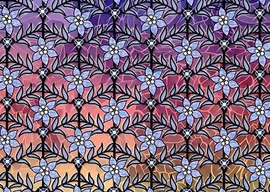 Mosaic Flower Pattern