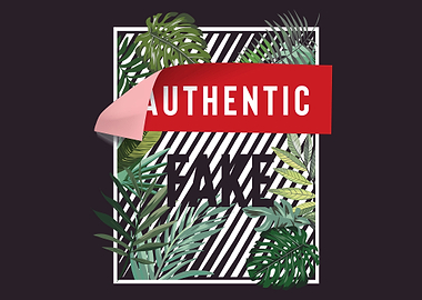 Authentic stripe palm leaf