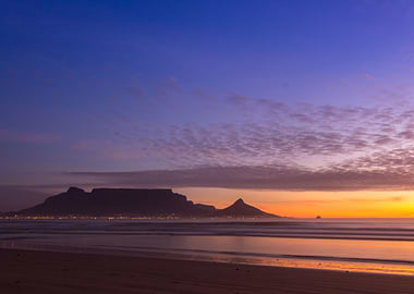 Table mountain at sunrise