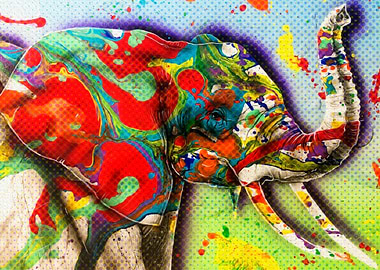 Elephant colorful