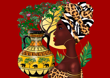 African woman art