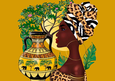 African woman art
