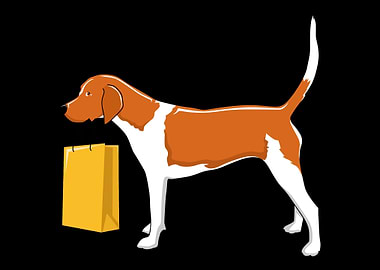 Shopping Dog Cute Dog Br