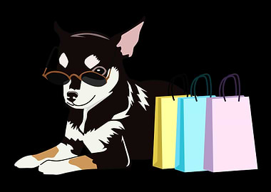 Shopping Dog Cute Dog Br