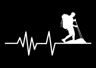 Hiking Heartbeat Cute Funn