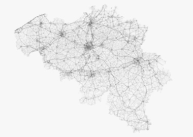 Roads of Belgium Map