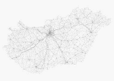 Roads of Hungary Map