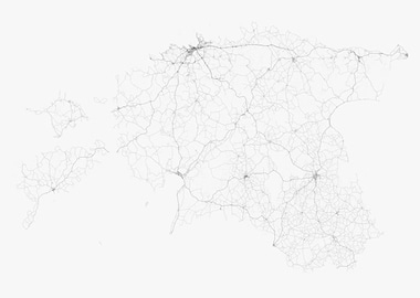 Roads of Estonia Map