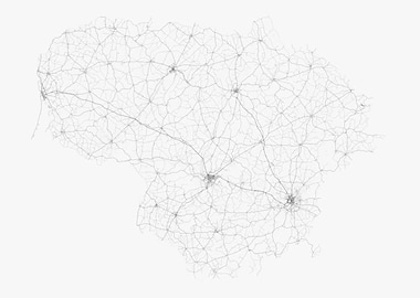 Roads of Lithuania Map