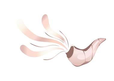 Jewish rose gold shofar