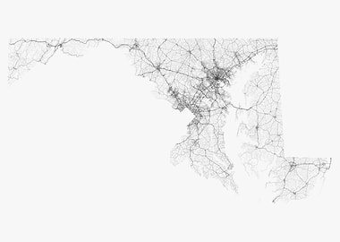 Roads of Maryland Map