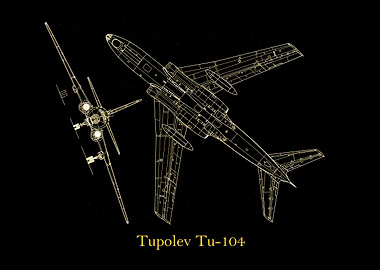 Tupolev Tu104 Blueprint
