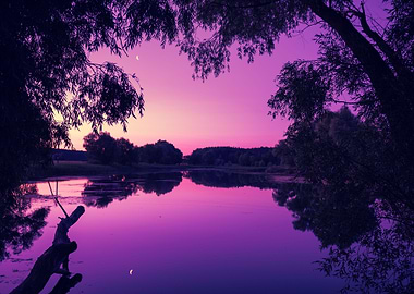 Lake River Dawn Rural Sunr