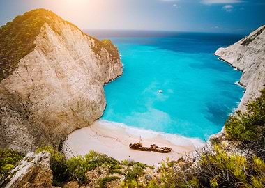 Navagio Beach Or Shipwreck