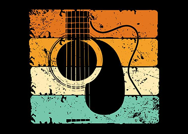 Retro Guitar Guitarist