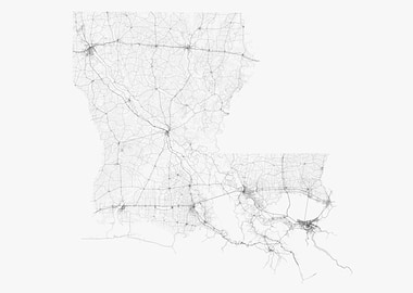 Roads of Louisiana Map