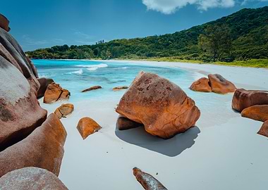 Tropical Lagoon With Grani