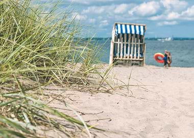 Sand Dune With Grass And B