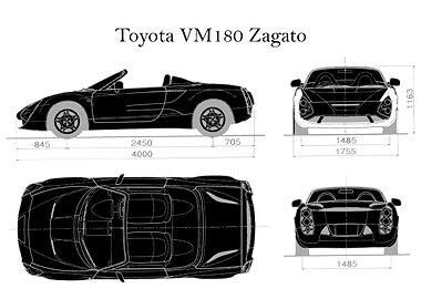 Toyota VM180 Zagato black