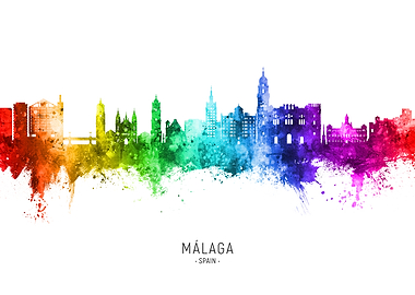 Malaga Skyline Spain