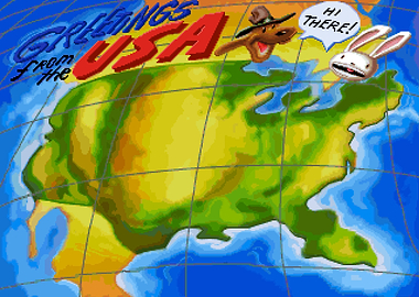 SAM AND MAX BLANK USA MAP
