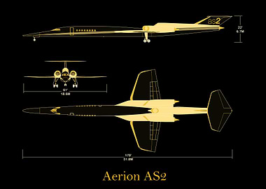 Aerion AS2 Blueprint gold