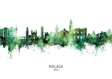 Malaga Skyline Spain