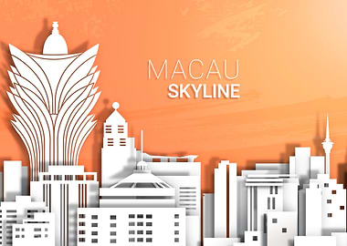 Paper Cut Macau Skyline