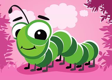 Cute Comic Caterpillar