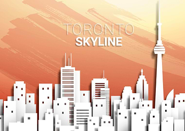 Paper Cut Toronto Skyline