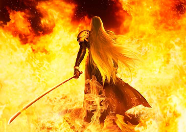 FFVII SEPHIROTH PROMO ART