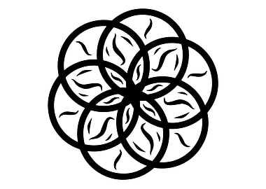 Abstract mandala flower de