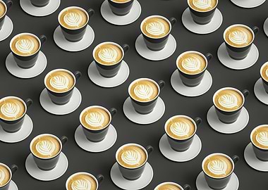 Black coffee cups texture