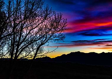 Sunset Landscape Scene Sa