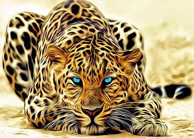 Blue Eyed Leopard