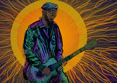 Naeem Shah Palying Guitar