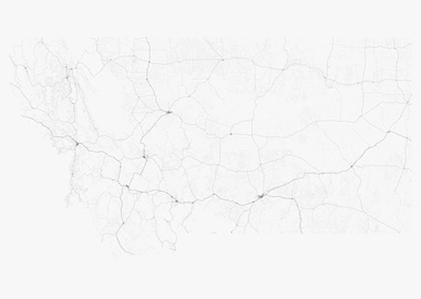 Roads of Montana Map