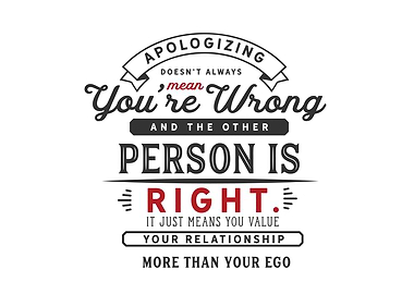 Apologizing doesnt always
