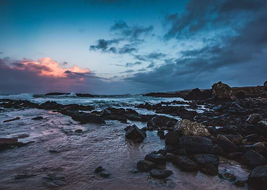 Dark Sunset Landscape