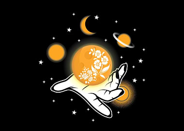 Moon Hand Universe Spiritu