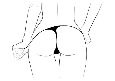 Undressing Woman Line Art